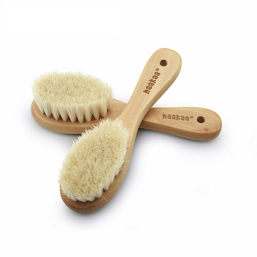 Haakaa Goat Wool Baby Hair Brush from Haakaa NZ stock babycity