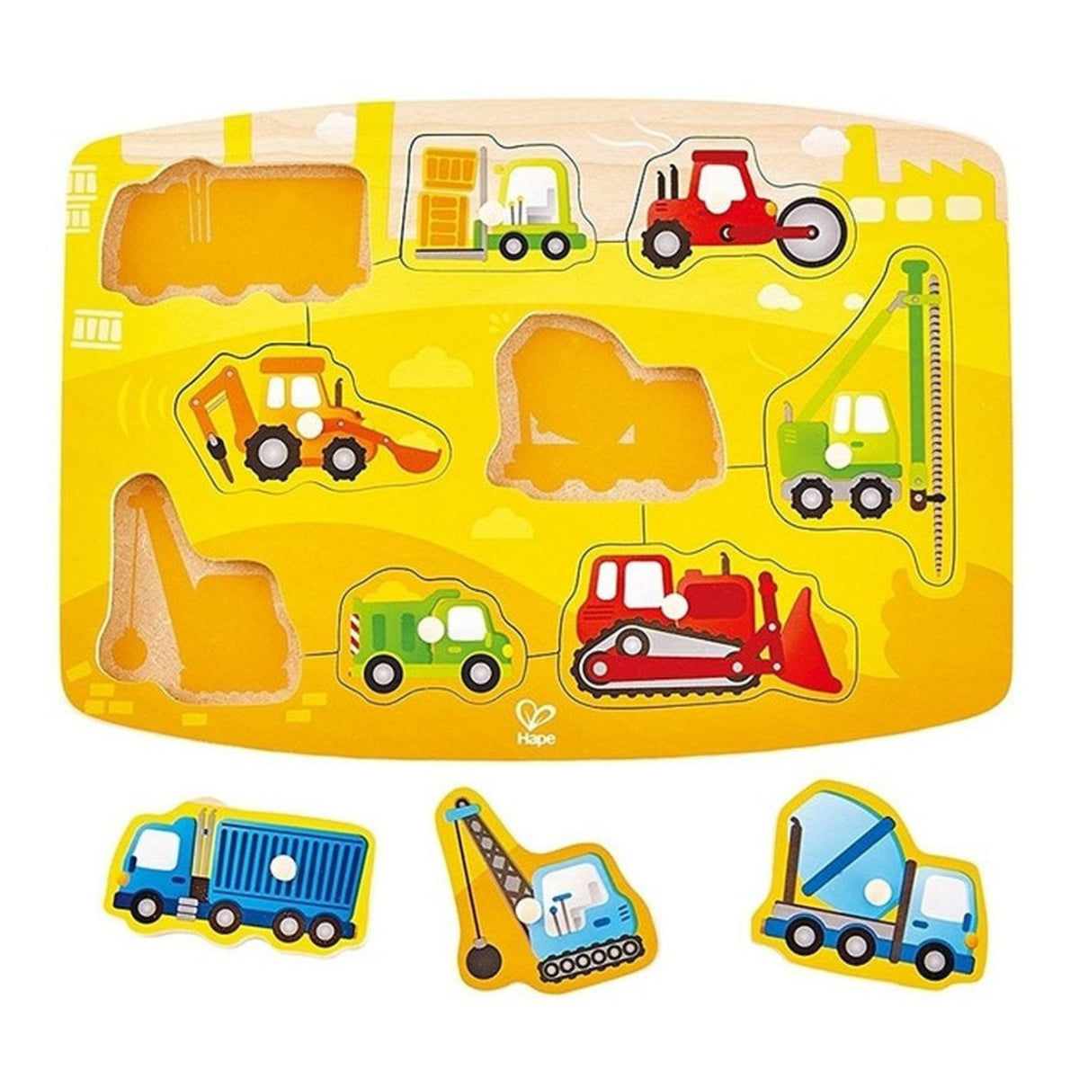 Hape Construction Peg Puzzle from Hape NZ stock babycity