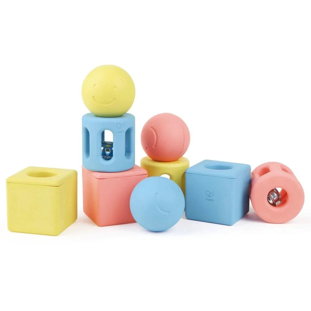 Hape Geometric Rattle Trio from Hape NZ stock babycity