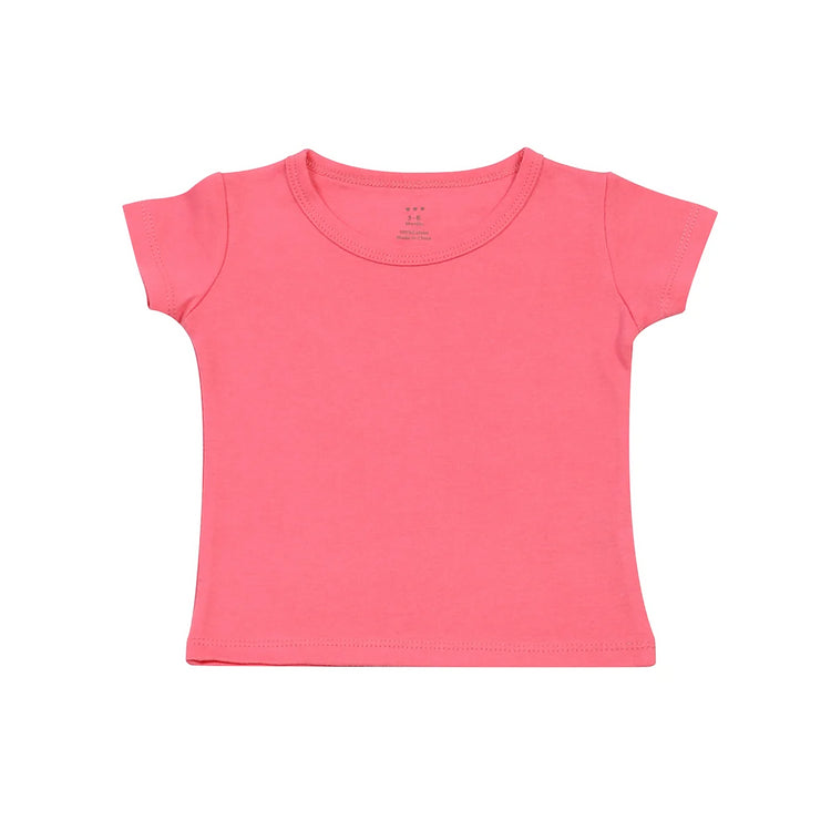 hi-hop Short Sleeve Plain T-Shirt Pink from hi-hop NZ stock babycity
