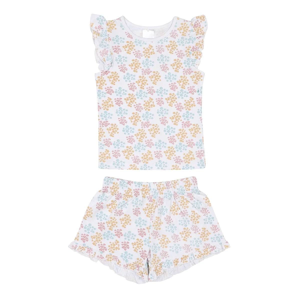 hi-hop Summer Ruffle Sleeve PJs Flowers from hi-hop NZ stock babycity
