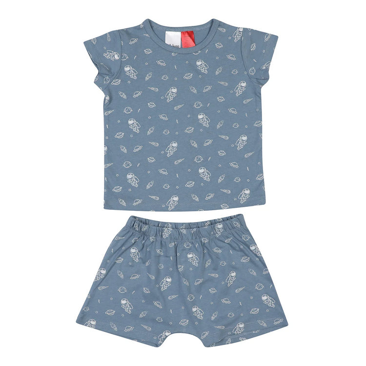 hi-hop Summer Short Sleeve PJs - 4Y / 5Y Outerspace from hi-hop NZ stock babycity