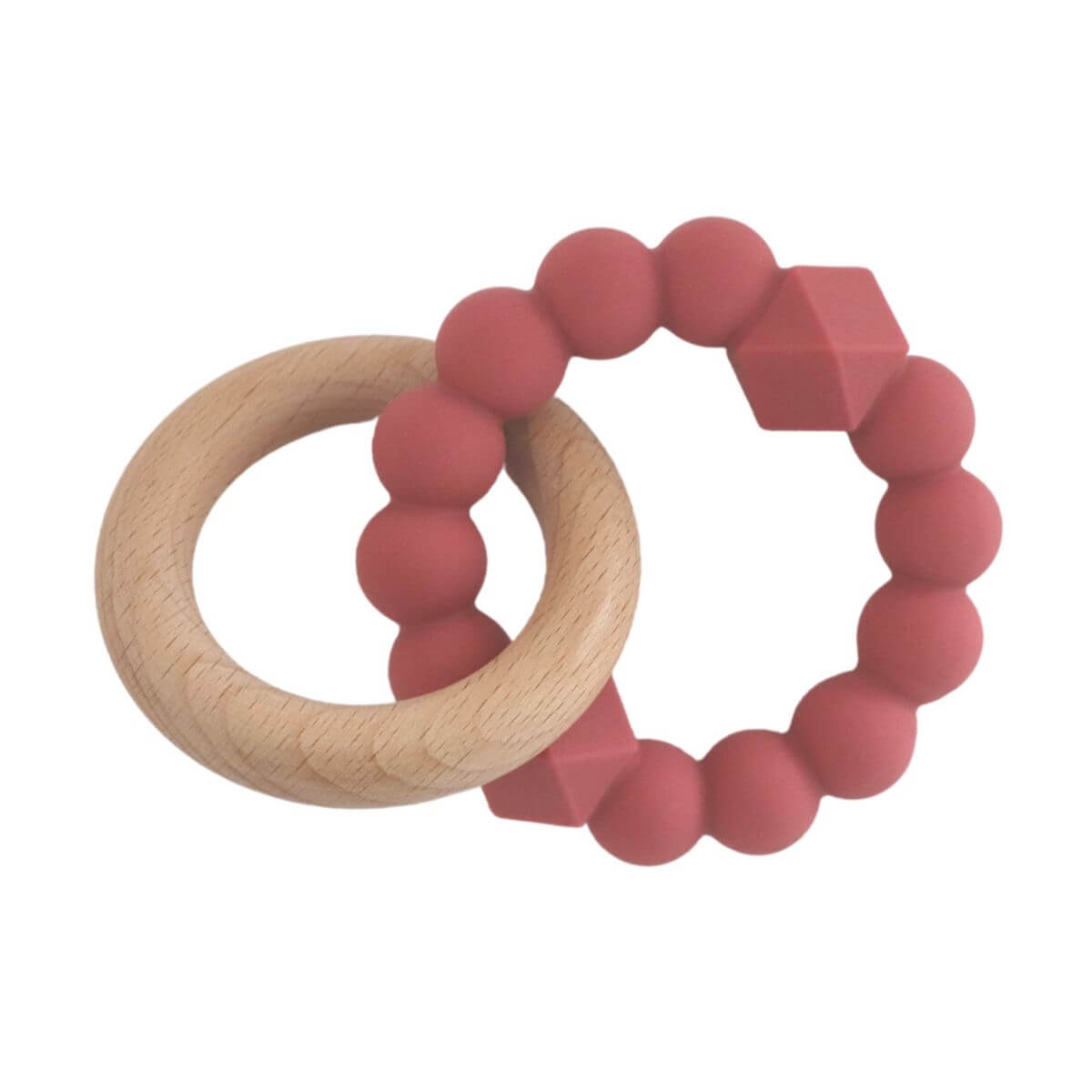 Jellystone Moon Teether Dusty Pink from Jellystone NZ stock babycity