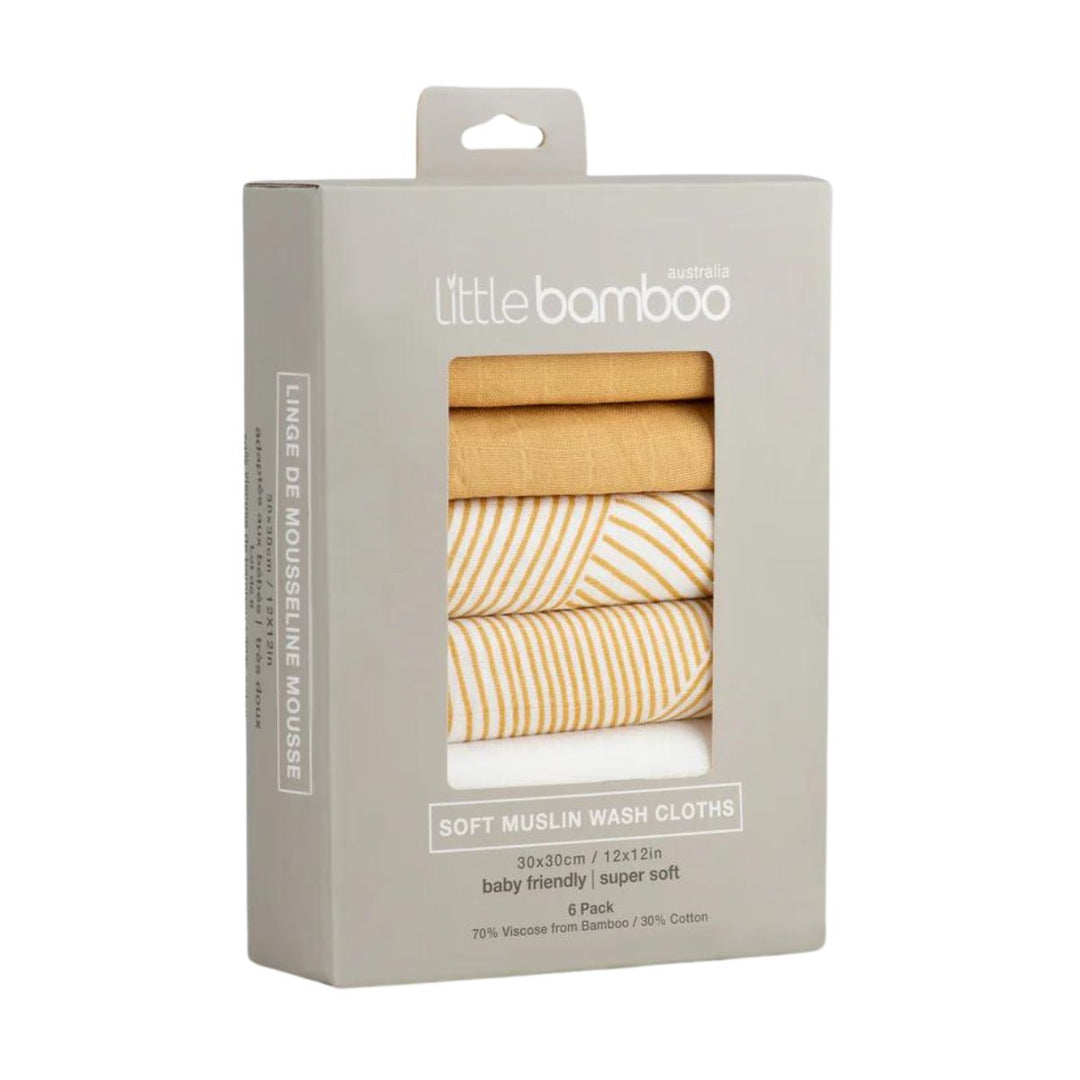 Little Bamboo Muslin Washer 6 Pack