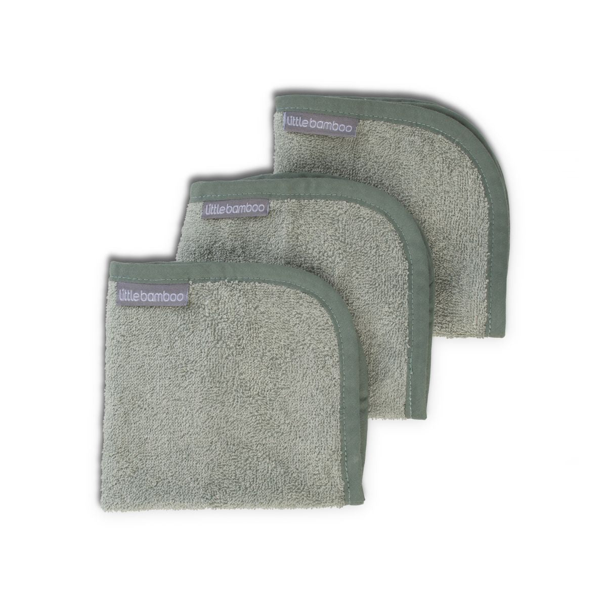Little Bamboo Towelling Washer 3 Pack Bayleaf from Little Bamboo NZ stock babycity
