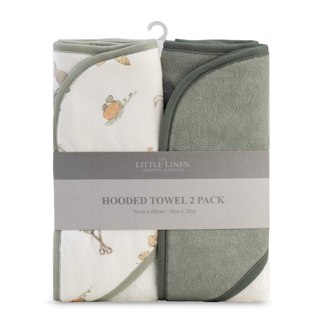 Little Linen Hooded Towel 2 Pack