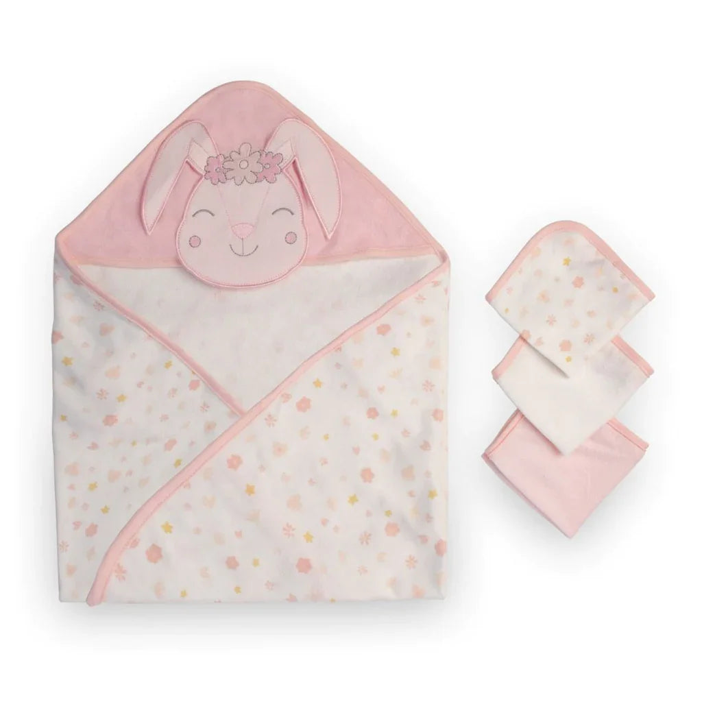 Little Linen Hooded Towel and Washers Ballerina Bunny from Little Linen NZ stock babycity
