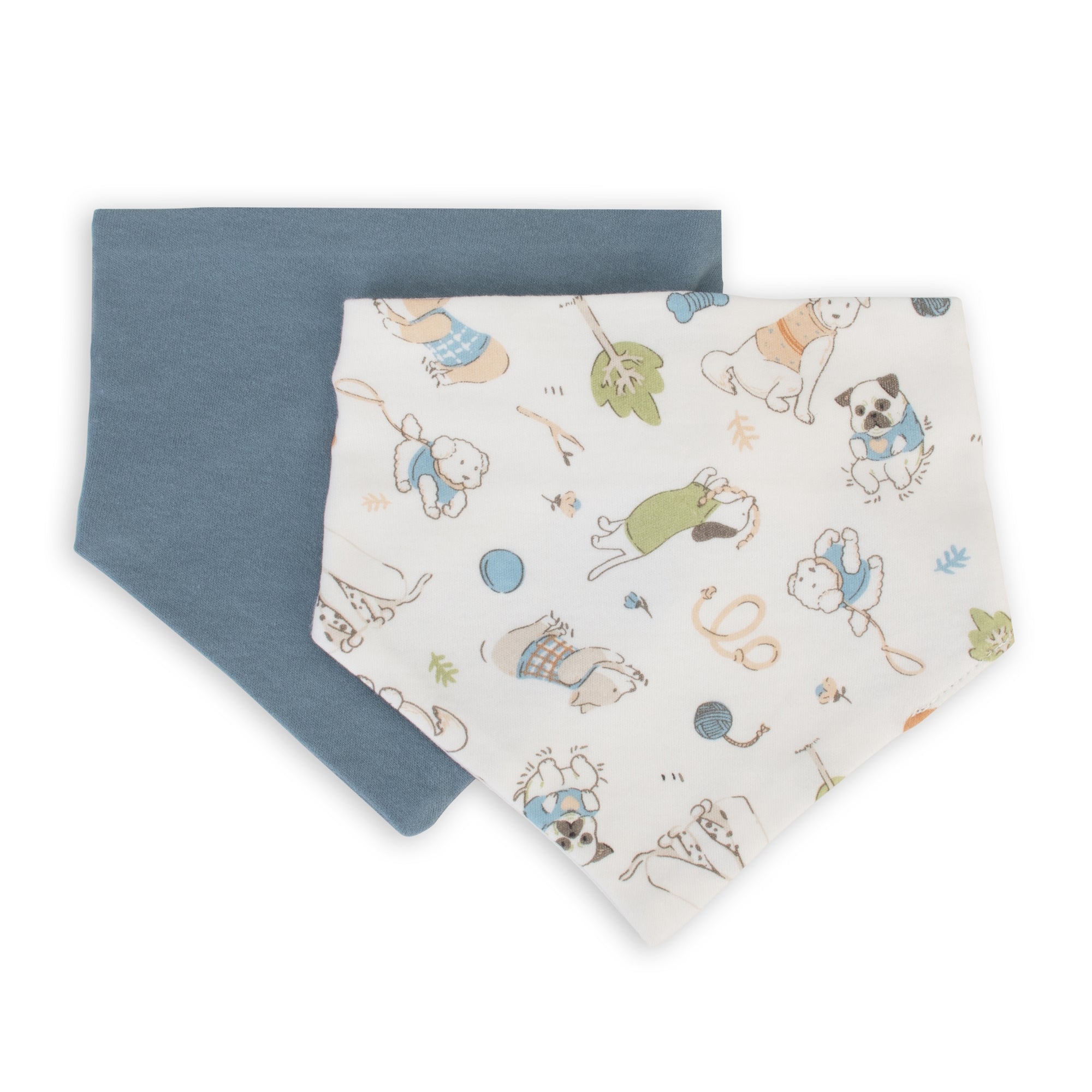 Little Linen Jersey Bib 2 Pack Barklife Dog from Little Linen NZ stock babycity