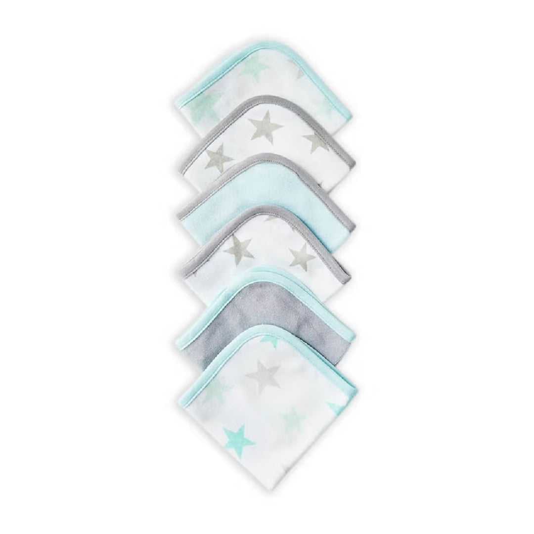 Little Linen Towelling Washcloth 6 Pack from Little Linen NZ stock babycity
