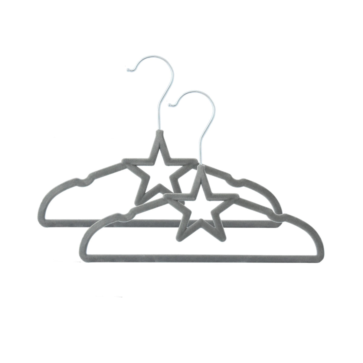 Living Textiles Baby Coat Hangers - 6 Pack Grey Star from Living Textiles NZ stock babycity
