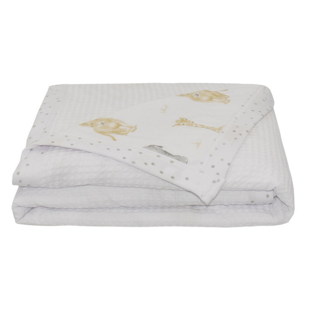 Living Textiles Cot Waffle Blanket babycity