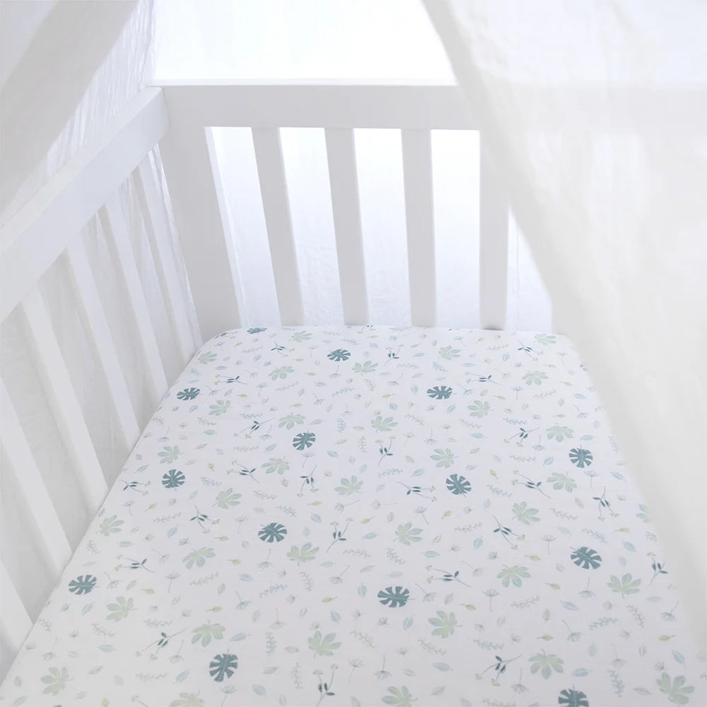 Living Textiles Organic Cotton Muslin Cot Fitted Sheet - 2 Pack