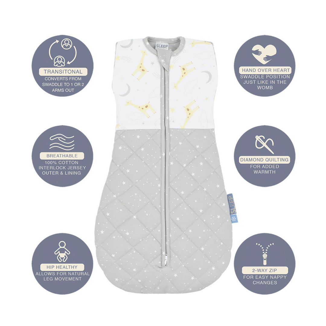 Living Textiles Zip Up Swaddle 2.5 TOG