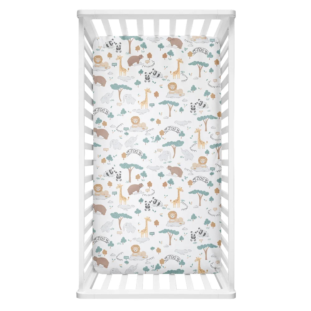 Lolli Living Day at the Zoo Cot Fitted Sheet