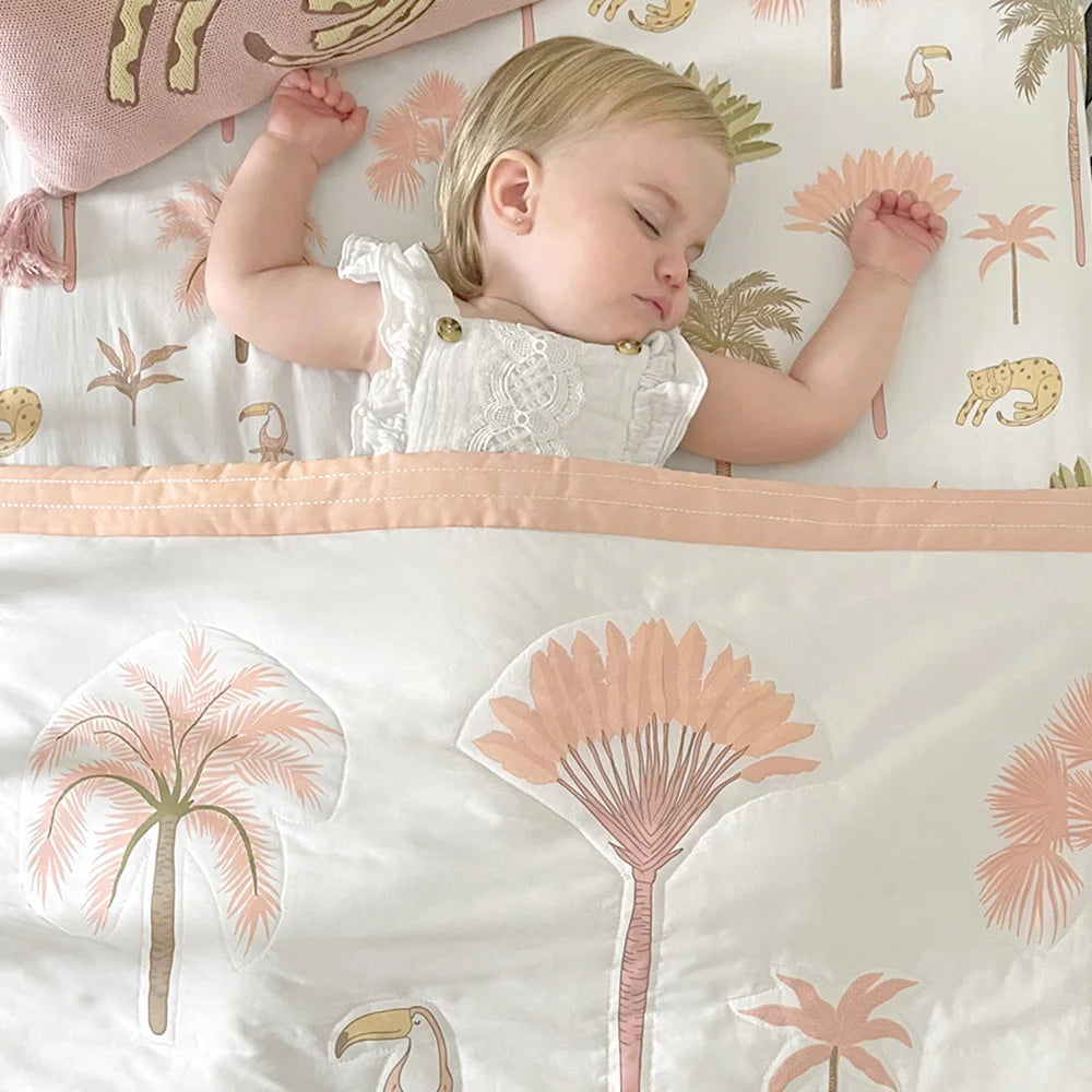 Lolli Living Tropical Mia Cot Fitted Sheet
