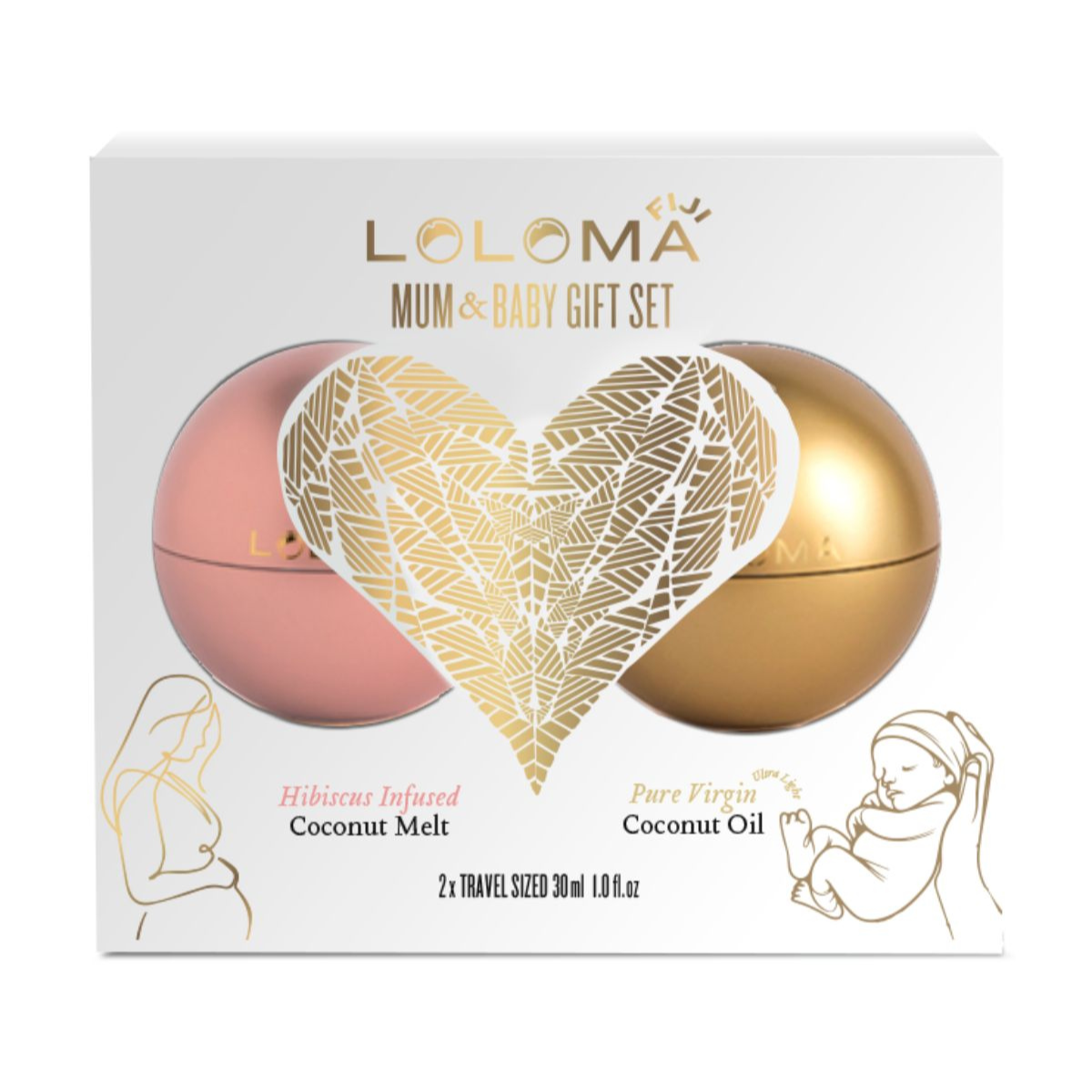 Loloma Mum & Baby Moisturiser Gift Set Hibiscus from Loloma NZ stock babycity