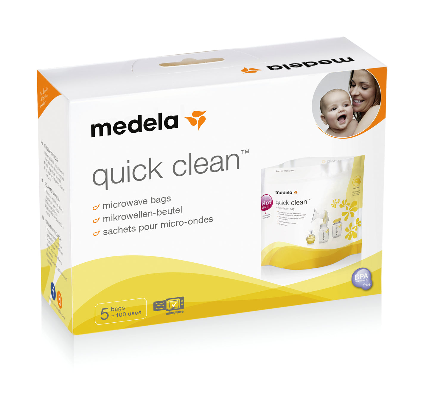 Medela Micro Steam Quick Clean Bags - 5 Pack from Medela NZ stock babycity