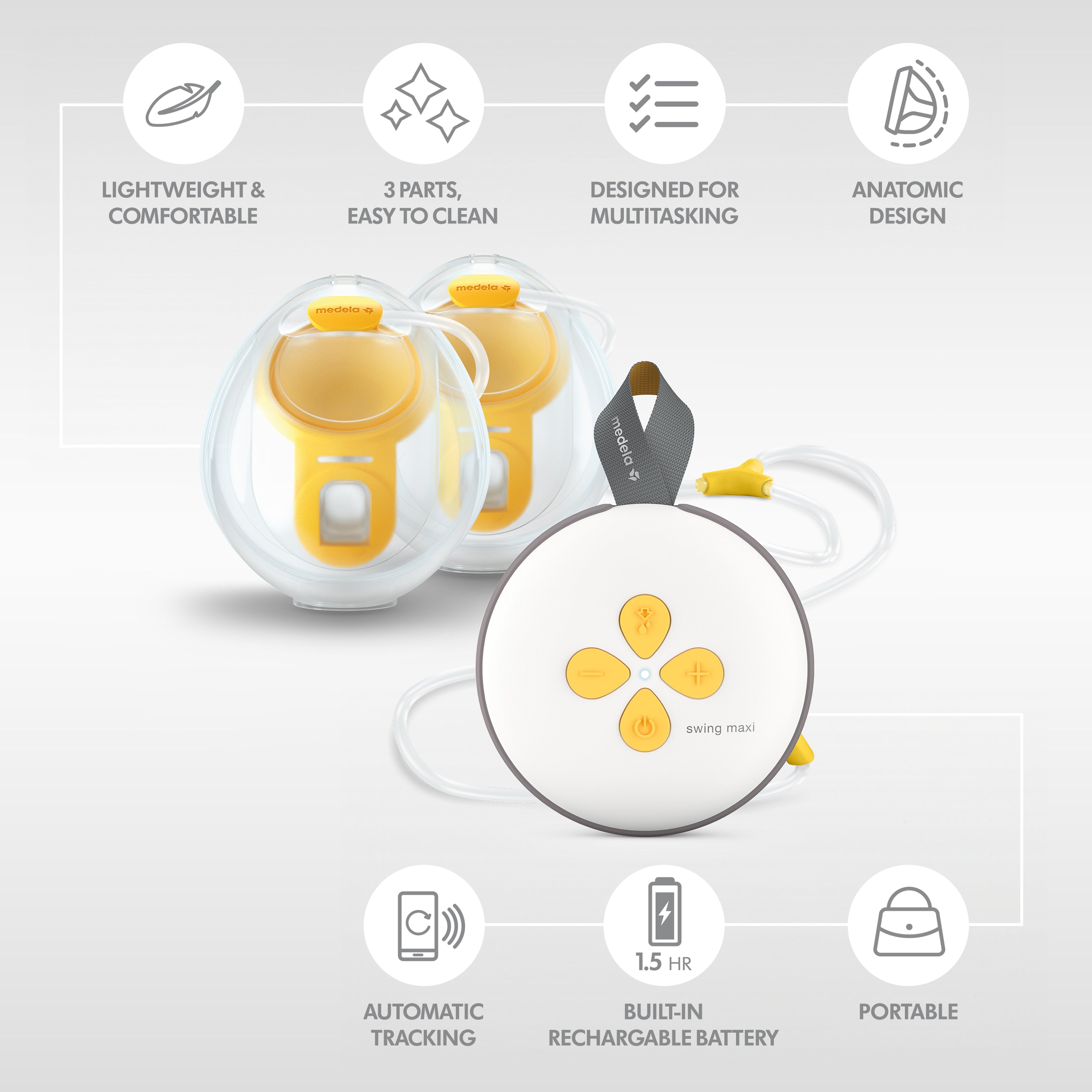 Medela Swing Maxi Hands-Free Electric Breast Pump from Medela NZ stock babycity