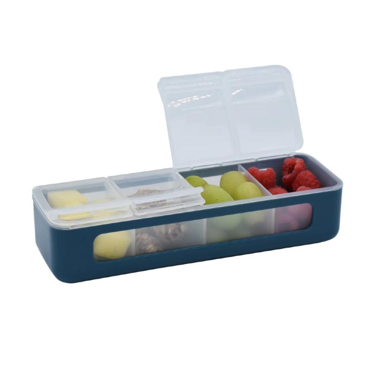 Melii 4 Compartment Snackle Box Luxe Blue from Melii NZ stock babycity