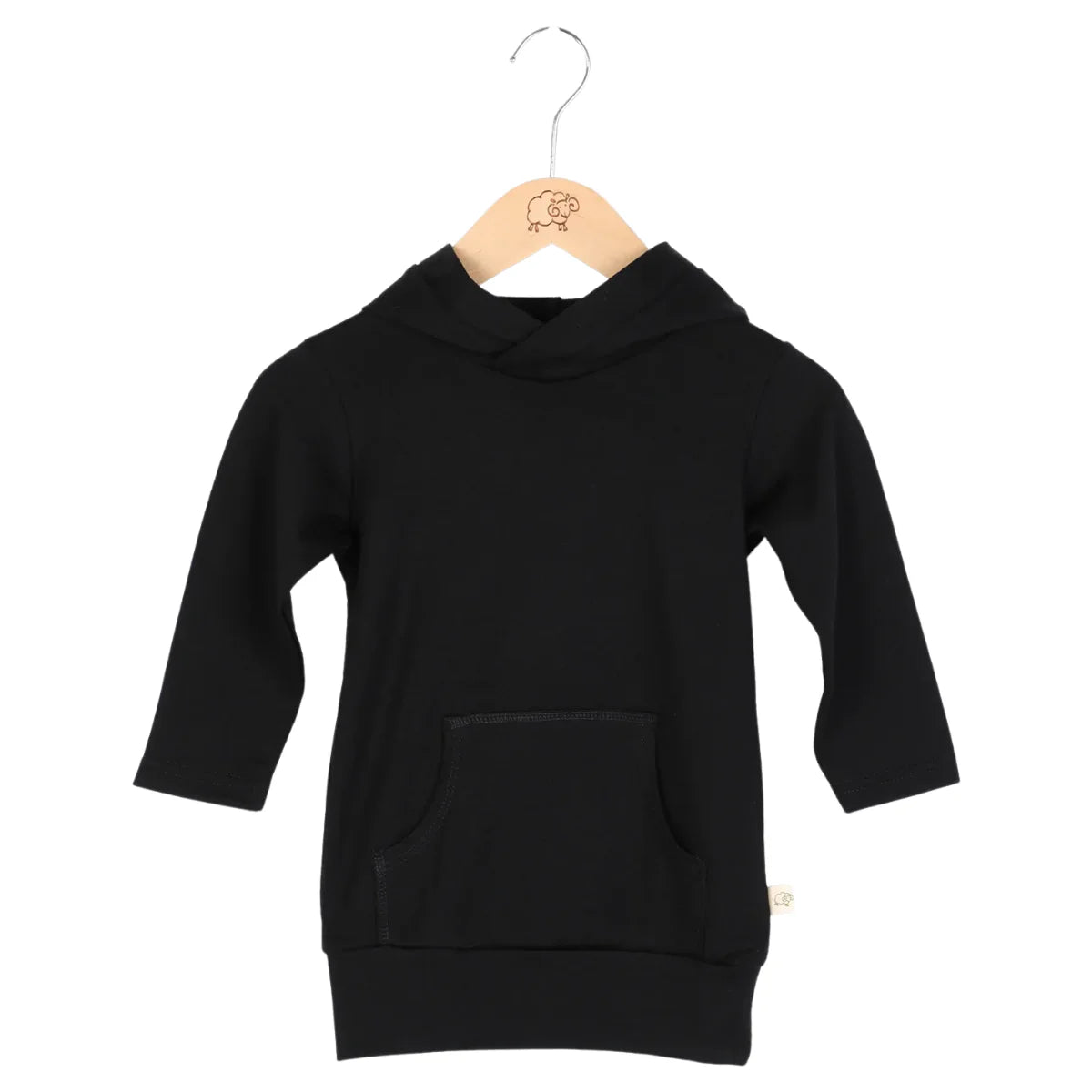 Mokopuna Merino Hoodie - Clearance Black from Mokopuna NZ stock babycity