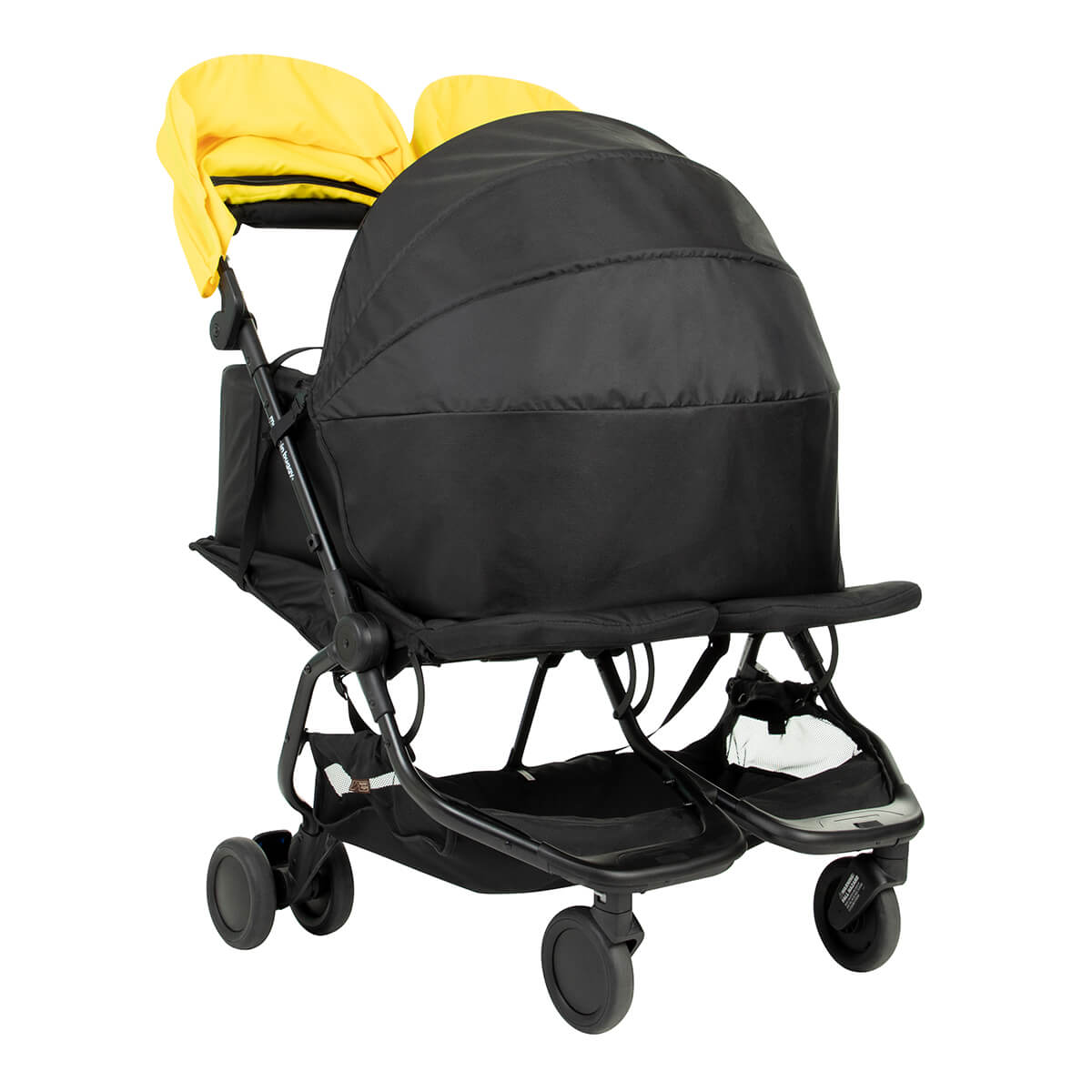 Mountain Buggy cocoon for twins three quarter view on nano duo cyber