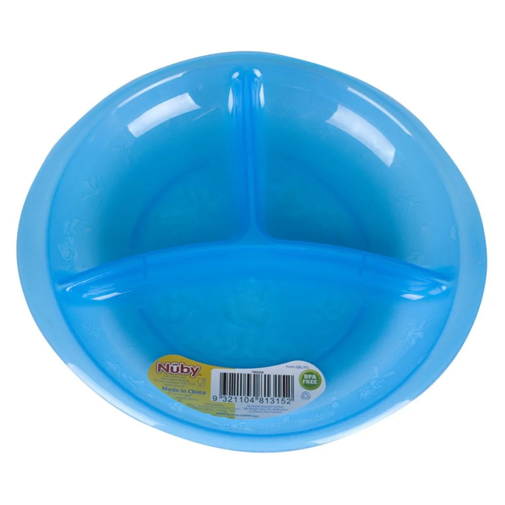 Nuby Fun Feeding Section Plate from Nuby NZ stock babycity