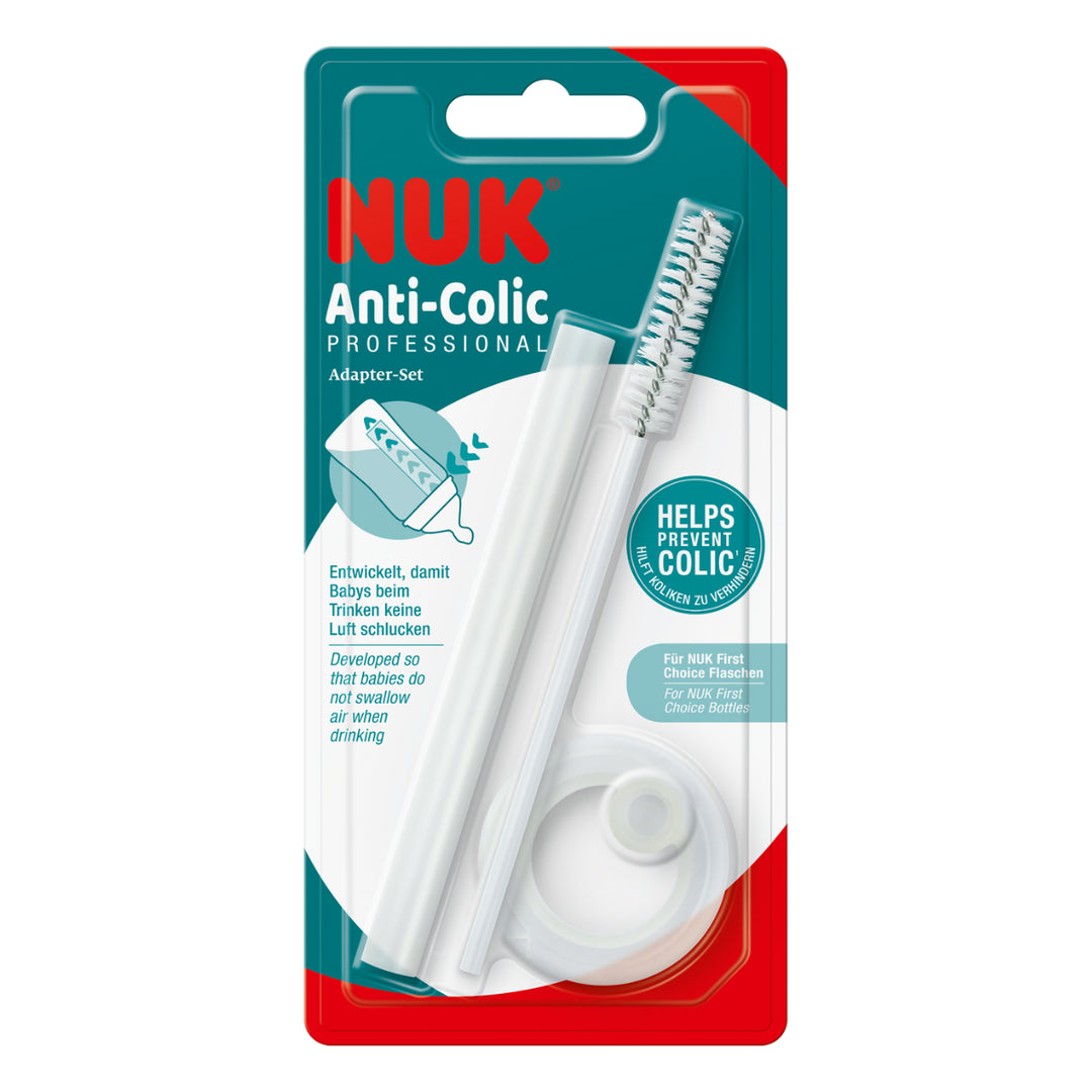NUK Anti-Colic Professional Bottle Adapter, Tube and Brush Set
