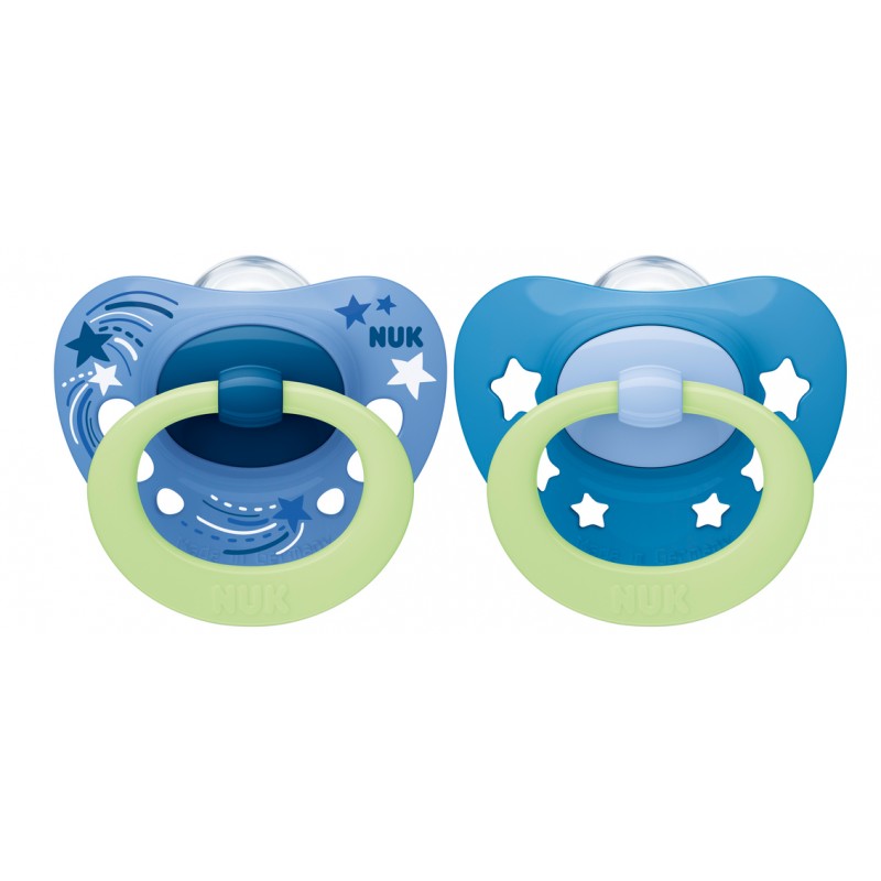 NUK Glow In The Dark Soothers Size 2- 2 Pack