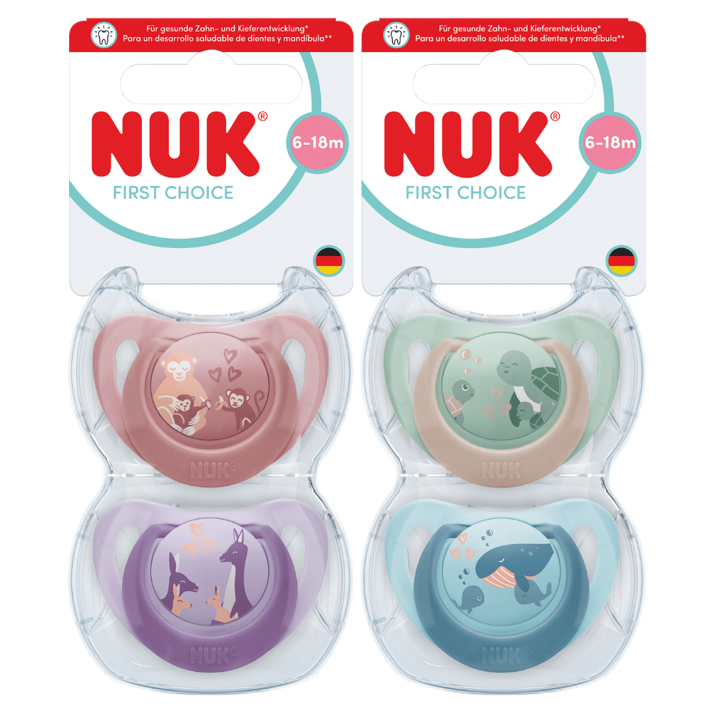 NUK First Choice Night Soothers 6-18mths 2pk
