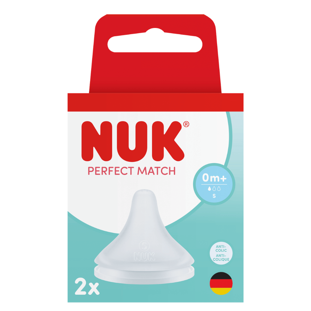 NUK First Choice Silicone Teats 0m+ small hole - 2pk