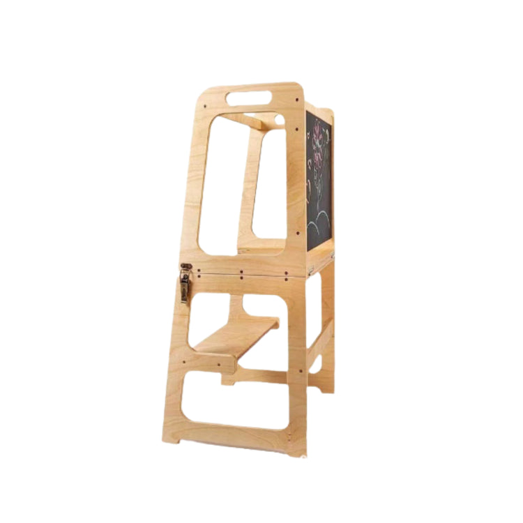 ORIGIN 3 in 1 Kitchen Helper wooden learning tower in natural wood finish.