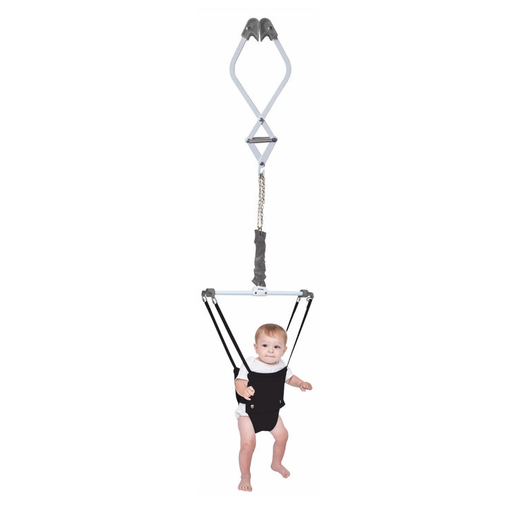 ORIGIN Bounce Jumper baby jumper in black with height-adjustable straps.