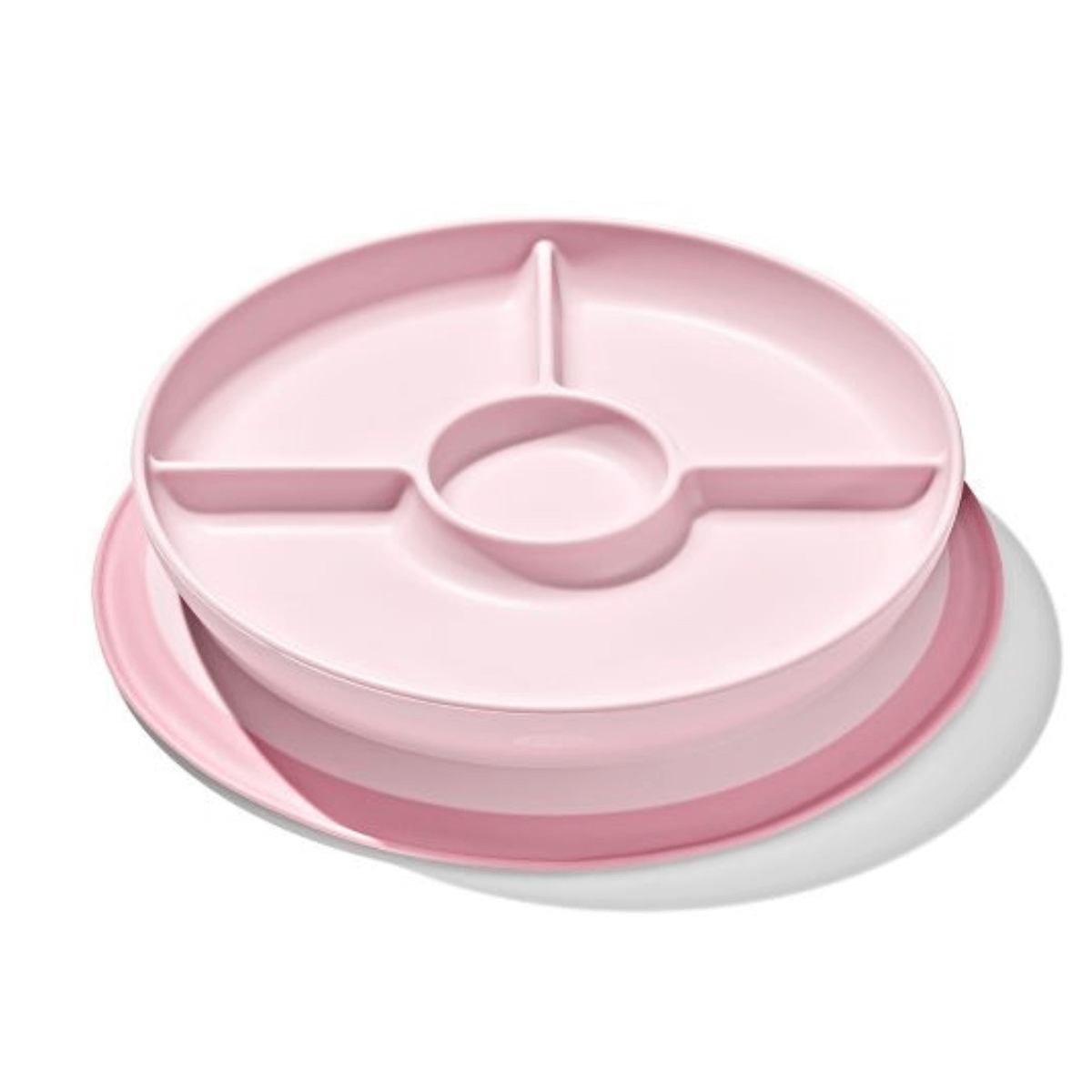 OXO Tot Stick & Stay Suction Divided Plate Blossom from OXO Tot NZ stock babycity