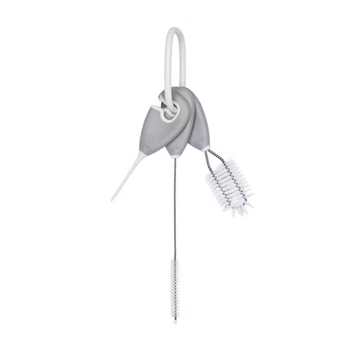 OXO Tot Straw & Sippy Cup Top Cleaning Set Grey from OXO Tot NZ stock babycity