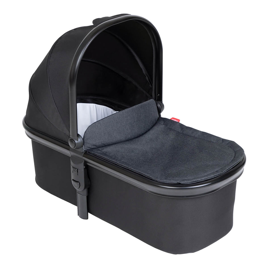 phil&teds snug carrycot with lid 3/4 view_black