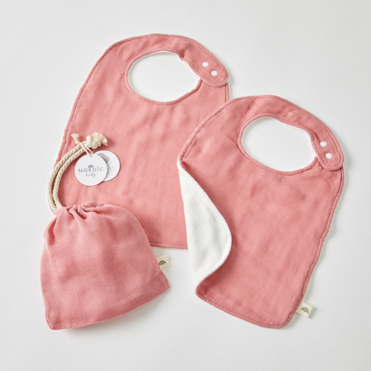 Linen discount baby bibs