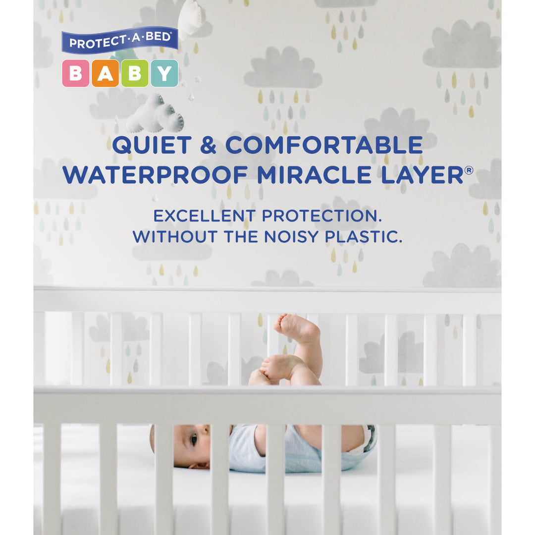 Protect-A-Bed Quilted Cotton Fitted Cot Mattress Protector - 2 Pack