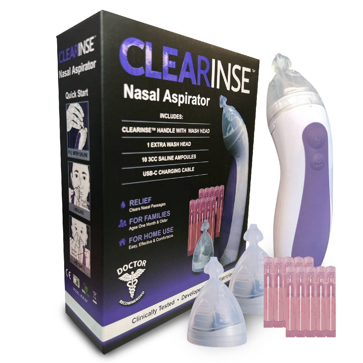 CLEARinse Electric Nasal Aspirator Starter Kit from CLEARinse NZ stock babycity