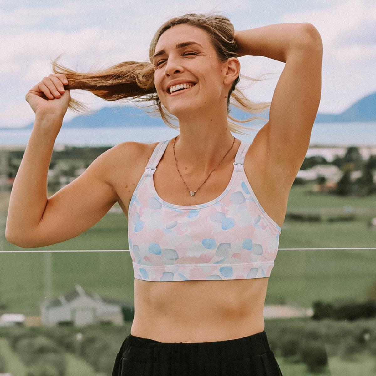 Cadenshae Evolve Nursing Sports Bra Pastel Dreams from Cadenshae NZ stock babycity