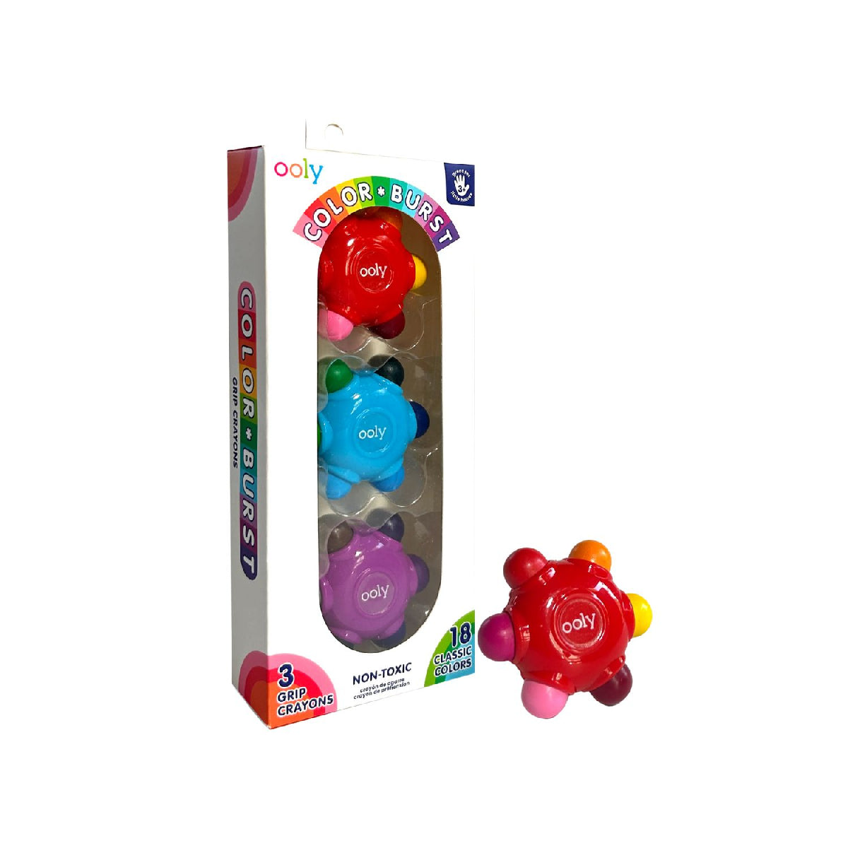 Ooly Colour Burst Grip Crayon from Ooly NZ stock babycity