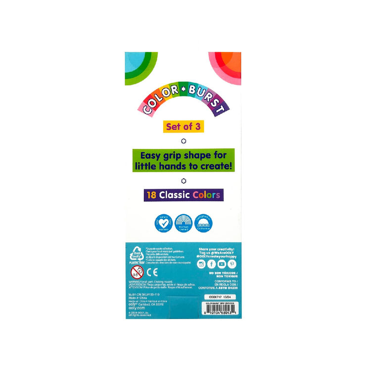 Ooly Colour Burst Grip Crayon from Ooly NZ stock babycity