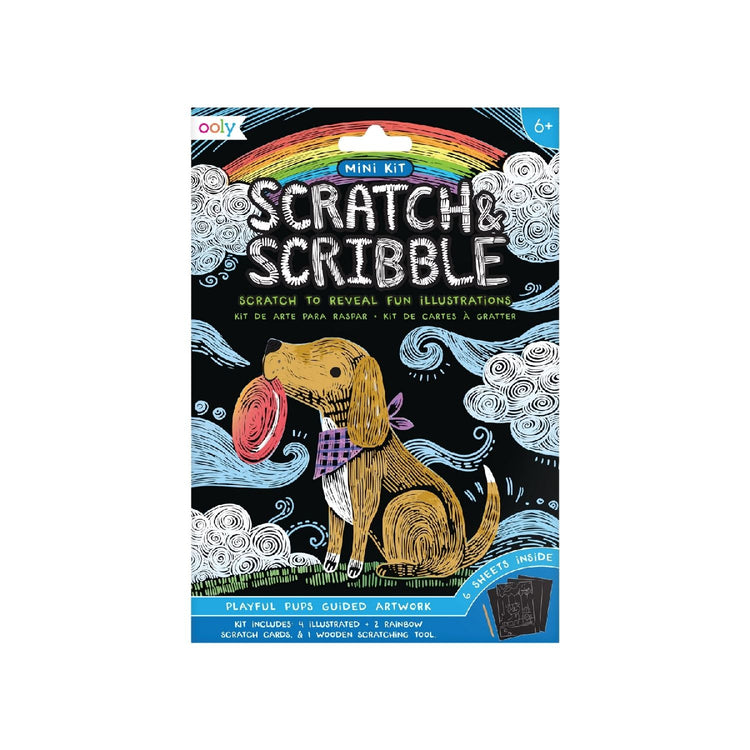 Ooly Mini Scratch & Scribble Art Kit - Playful Pups from Ooly NZ stock babycity