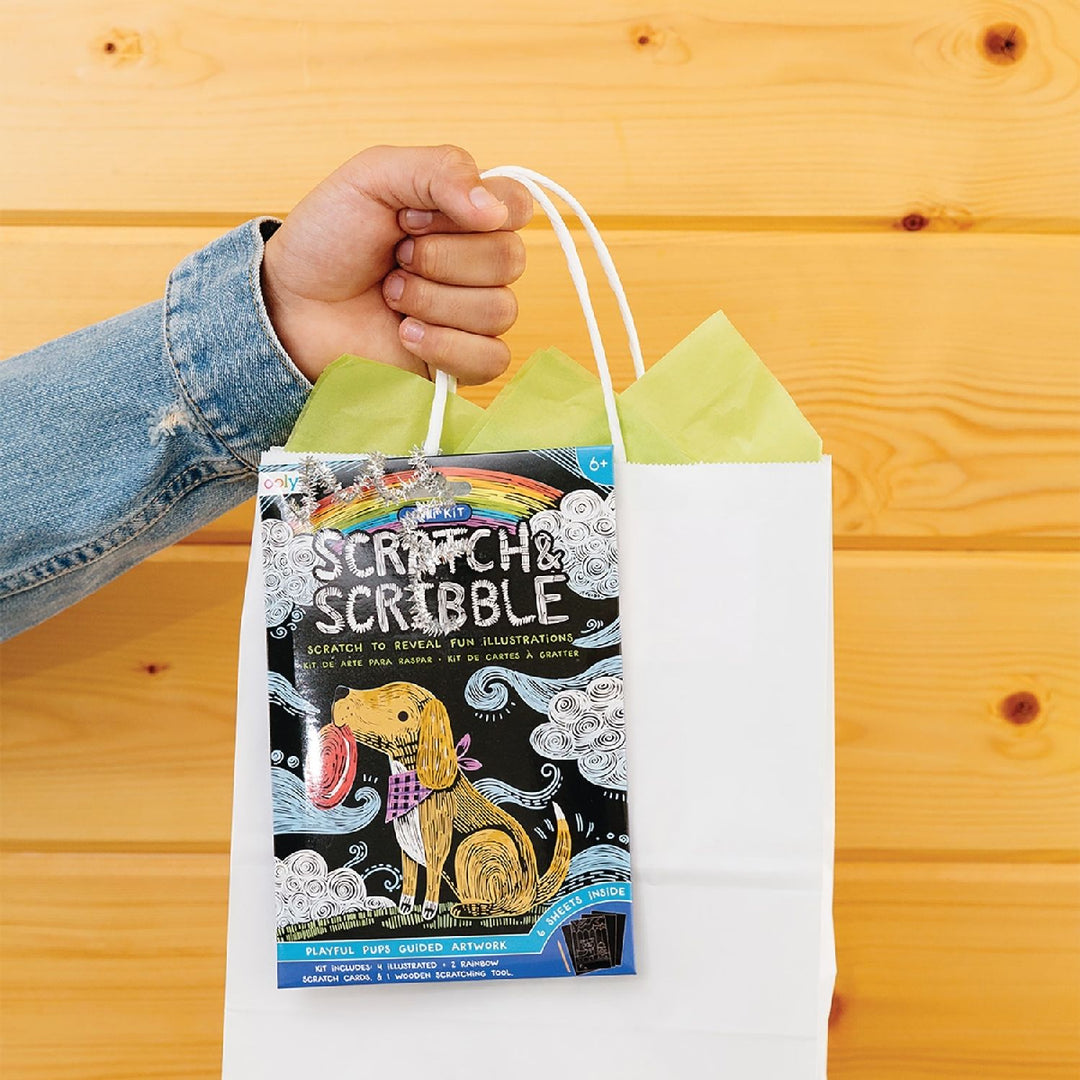 Ooly Mini Scratch & Scribble Art Kit - Playful Pups from Ooly NZ stock babycity