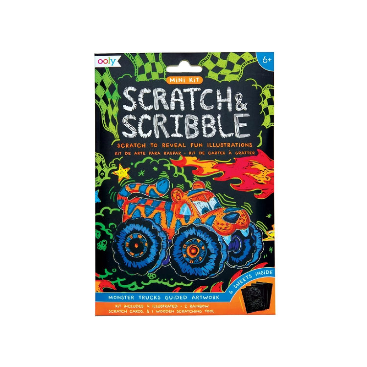 Ooly Mini Scratch & Scribble Art Kit - Monster Truck from Ooly NZ stock babycity