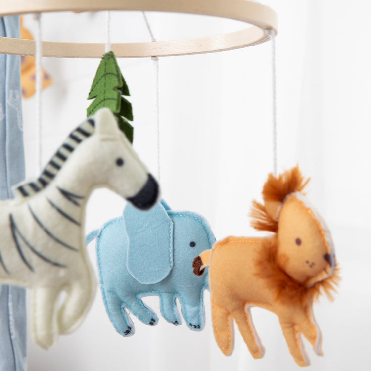 Living Textiles Wild Safari - Musical Mobile Set from Living Textiles NZ stock babycity