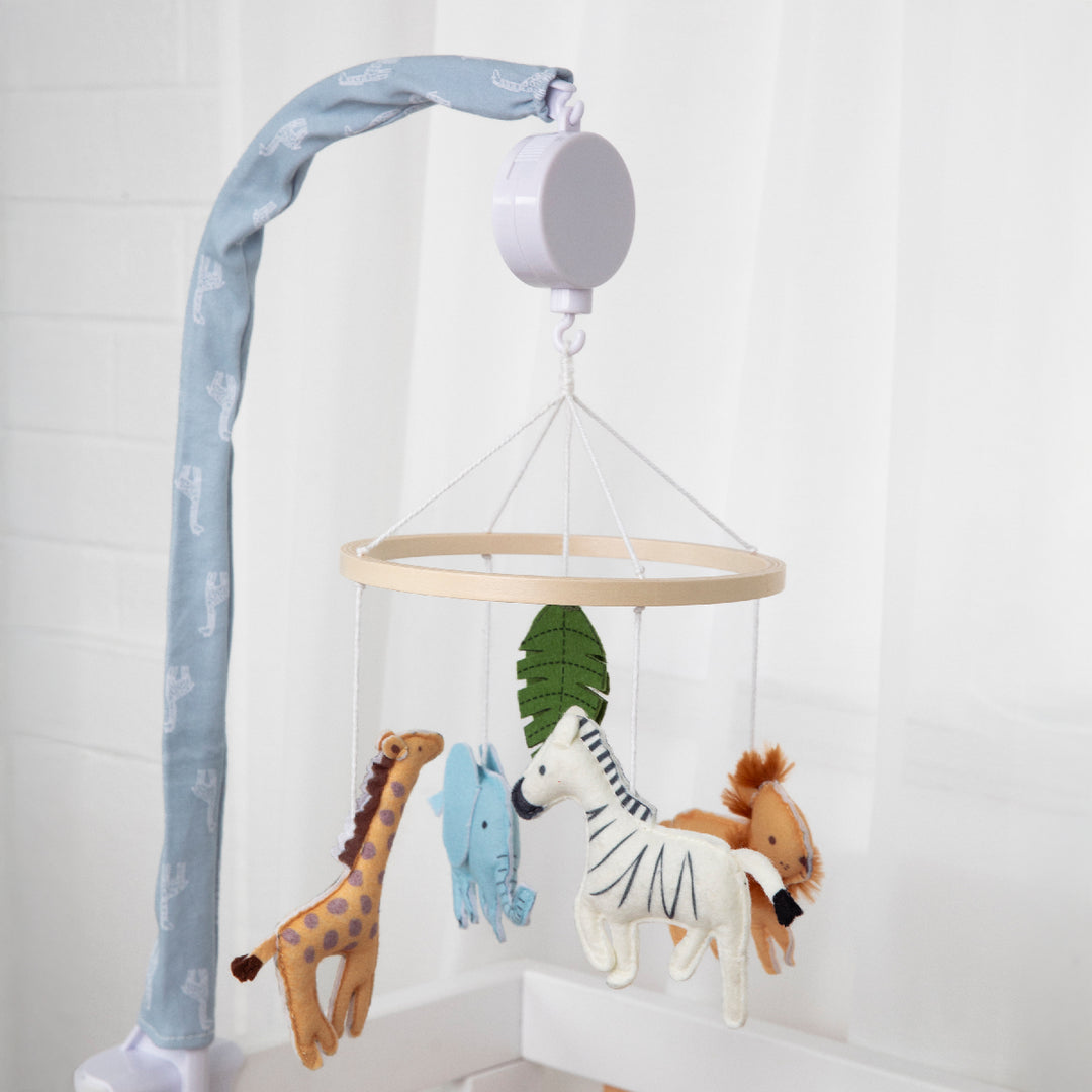 Living Textiles Wild Safari - Musical Mobile Set from Living Textiles NZ stock babycity