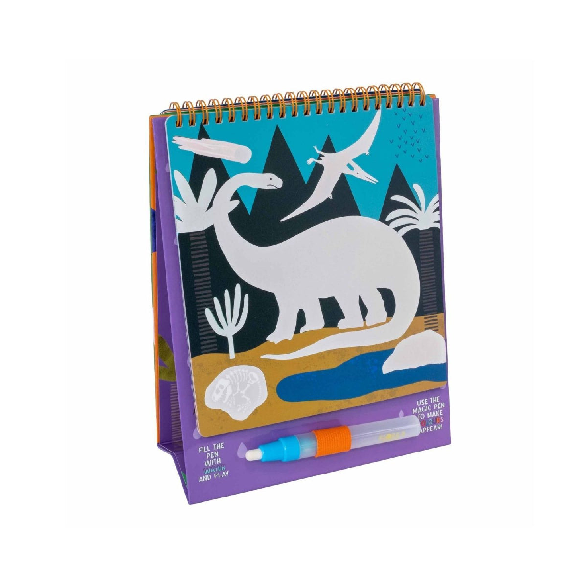 Floss & Rock Dinosaur - Magic Colour Changing Watercard Easel and Pen from Floss & Rock NZ stock babycity