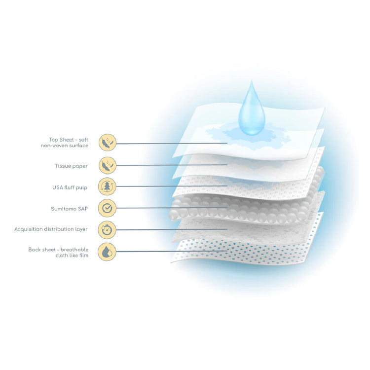 Brolly Sheets Postpartum Disposable Absorbent Underwear 10pk from Brolly Sheets NZ stock babycity