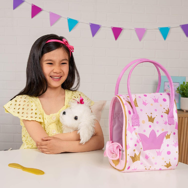 Pucci Pup Plush Pup & Pink Crown Glam Bag from Pucci Pup NZ stock babycity