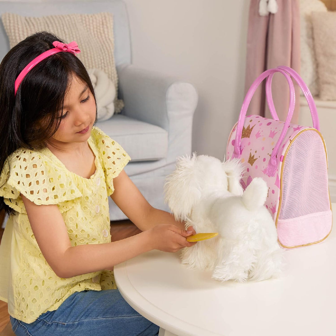 Pucci Pup Plush Pup & Pink Crown Glam Bag from Pucci Pup NZ stock babycity